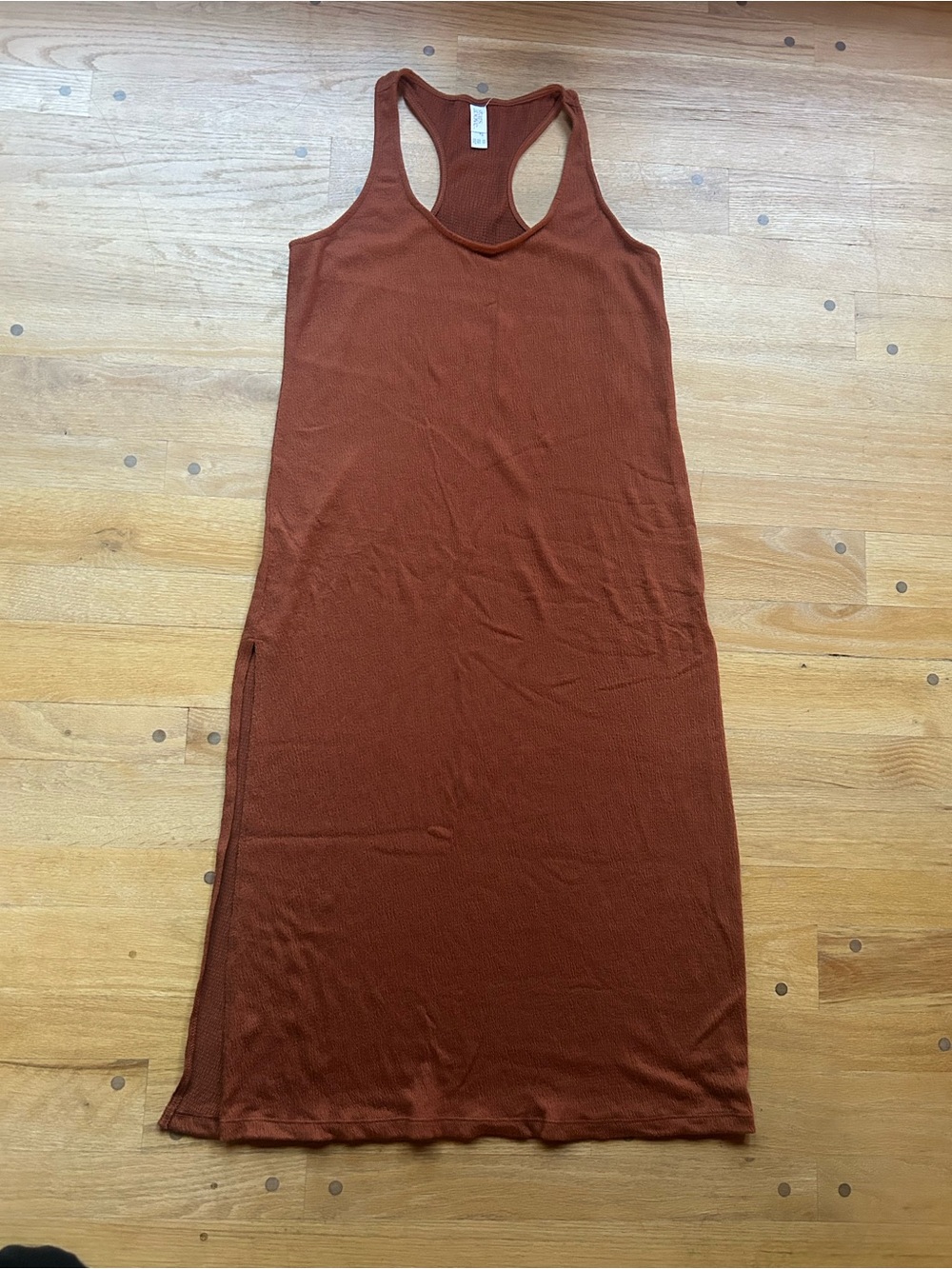 stars above Sleeveless Ribbed Maxi Dress - Rust